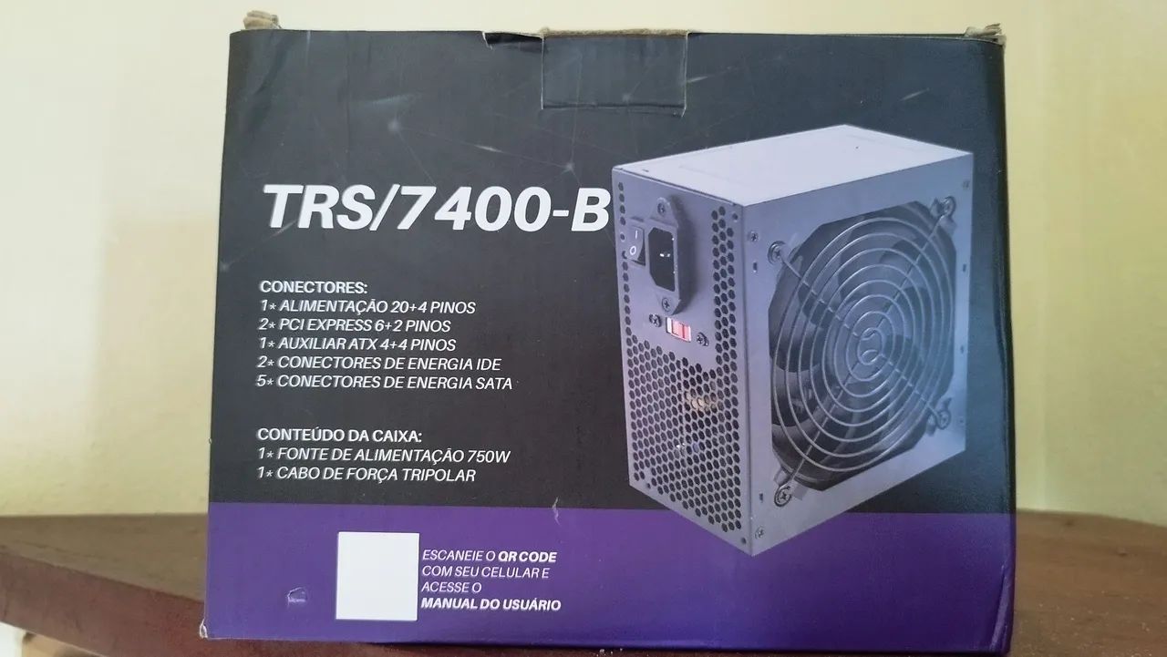 Fonte ATX 750W TRS/7400-B Seminova - Completa - Foto 3