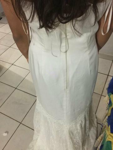 Vestido de noiva con aplicação de renda - Foto 2