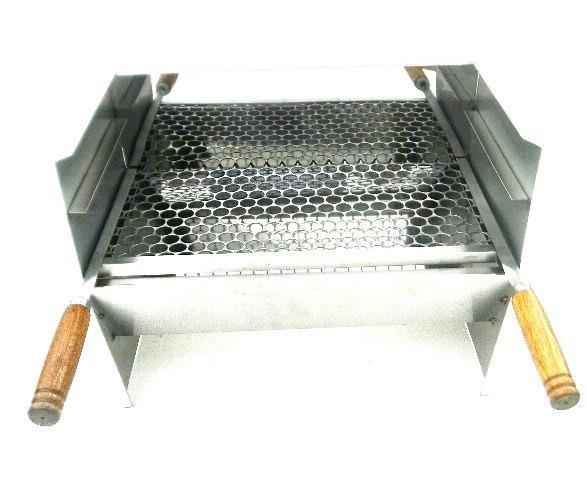 Churrasqueira de inox de mesa 40x25cm - Arteinoxx