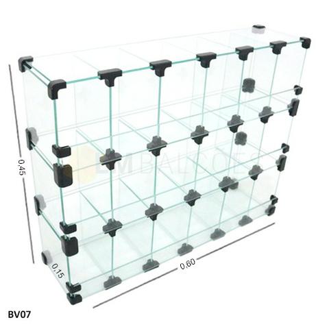 Baleiro de Vidro 0,60 x 0,45 x 0,15 Frete e montagem Gratis