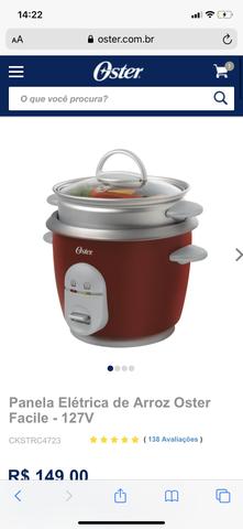 Panela Elétrica de Arroz Oster Facile - 127V - Foto 2