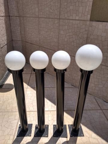 Mini postes de iluminação para jardim com globo - Foto 2