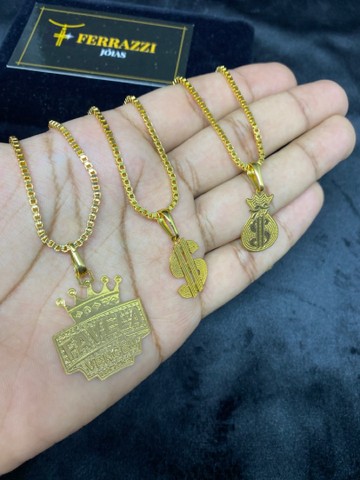 JOIAS banhadas a OURO 18k masculinas - Foto 3