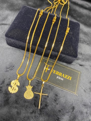 JOIAS banhadas a OURO 18k masculinas