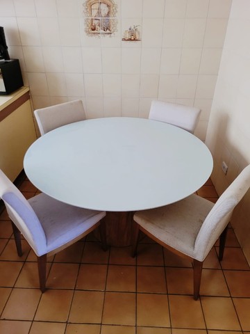 Conjunto Mesa + 4 Cadeiras Madeira Maciça - Foto 2