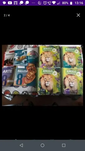 Livros do 8 ano colégio da PM Cruz Azul e 1 calça