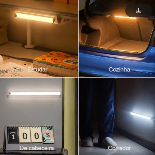 Luz Noturna Com Sensor De Movimento Usb Recarregável - Foto 5