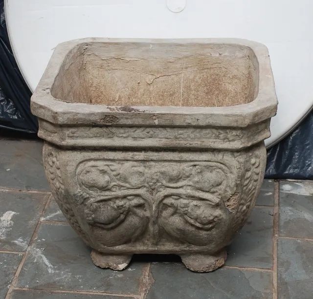 vaso quadrado cimento  ans 70  -  0,40 x 0,40 0,30 altura - Foto 2