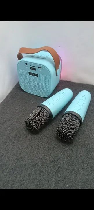 CAIXINHA DE SOM BLUETOOTH K12 RGB LED 2 MICROFONES. * NOVA * - Foto 5