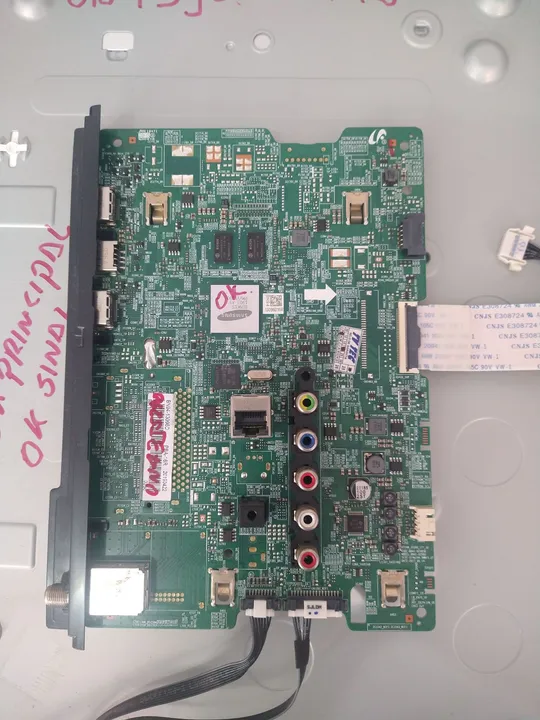 Placa principal tv Samsung un43j5290ag funcionando