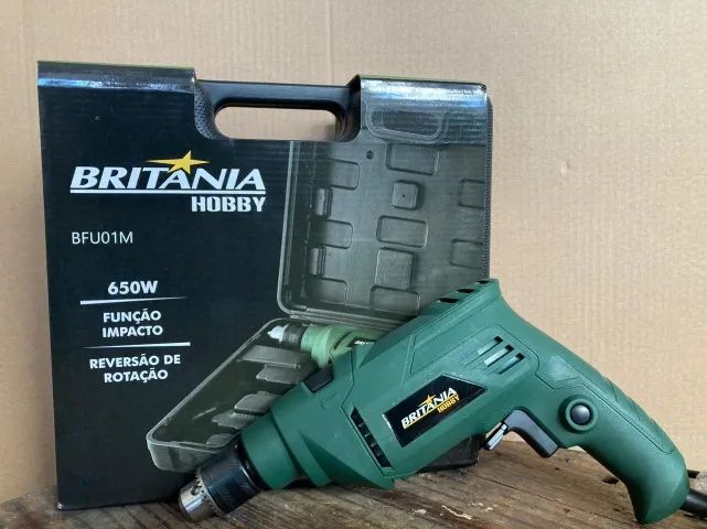 Furadeira de impacto Britania com maleta 10mm 650W Nova - Foto 6