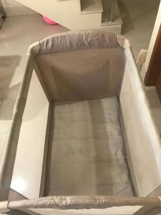 Berço Desmontável Camping Burigotto Begê - Foto 2