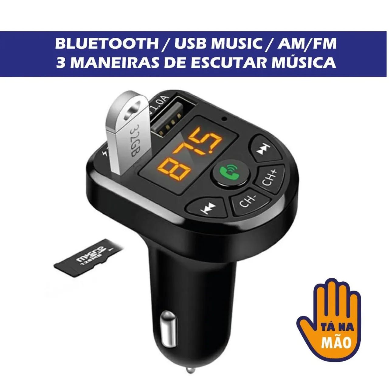 Transmissor carregagor MP - via Bluetooth 