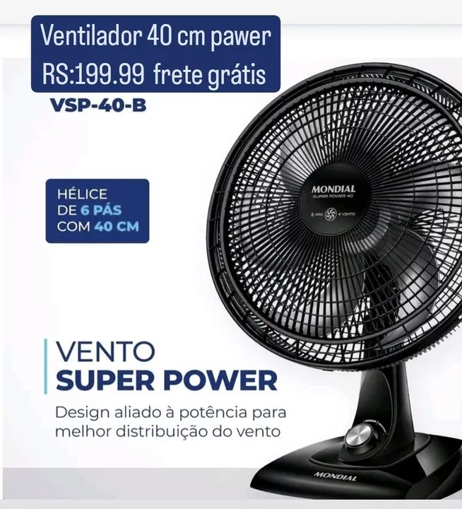 Ventilador 40 cm super pawer  - Foto 2