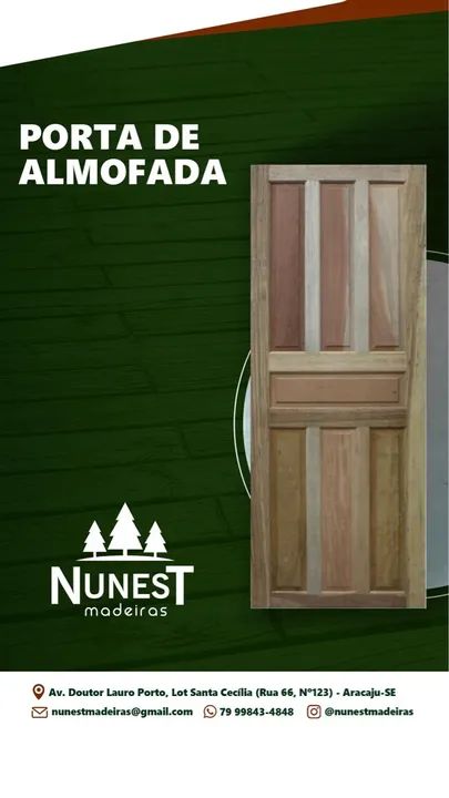 PORTA / CAIXÃO / ALIZARES / MAÇANETA / DOBRADIÇA
