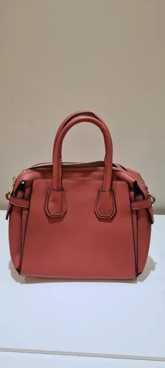 Bolsa de mão com alça regulável - Terracota  - Foto 2