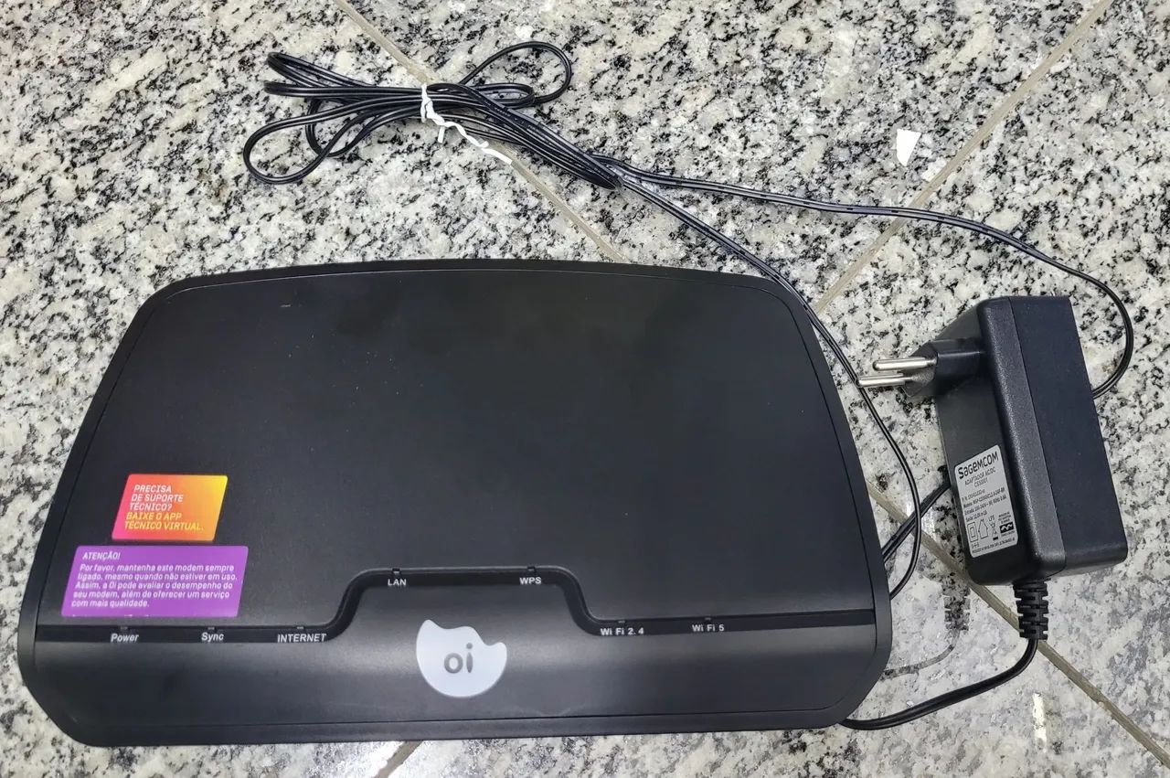Roteador Modem DSL RJ11 Oi Sagecom 04 LAN