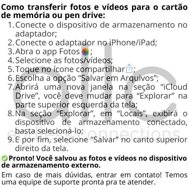 Adaptador Lightning 4 em 1 - Usb Otg Leitor de Cartão SD Micro SD e Carga para iPhone iPad - Foto 3