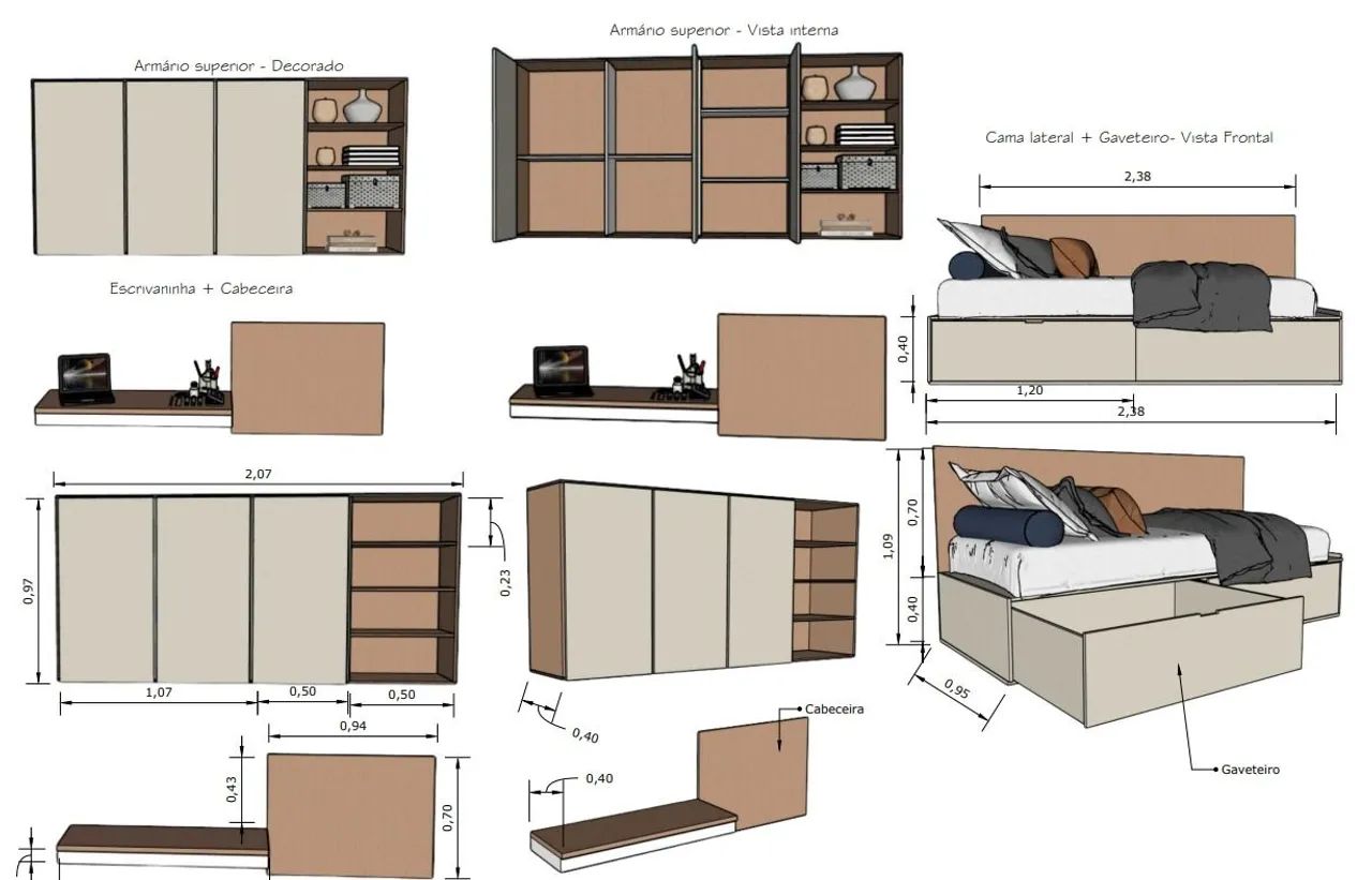 Projeto de Interiores, Móveis planejados  - Foto 3