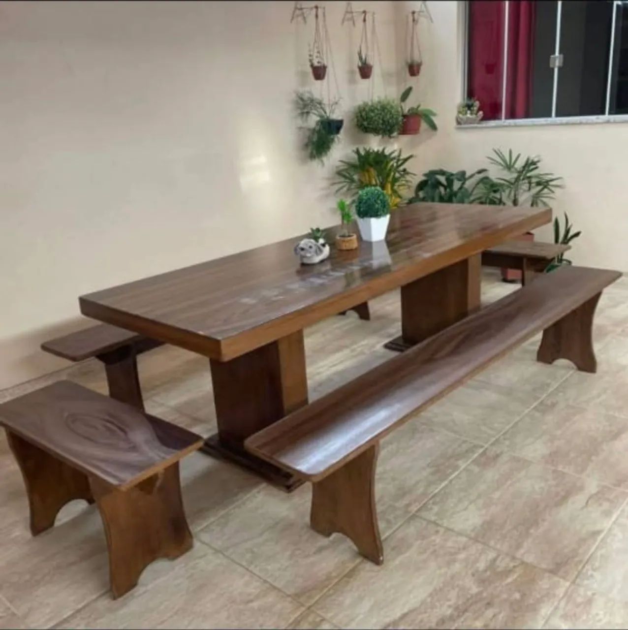 Mesa pedra de ardósia pintada e envernizada  - Foto 3