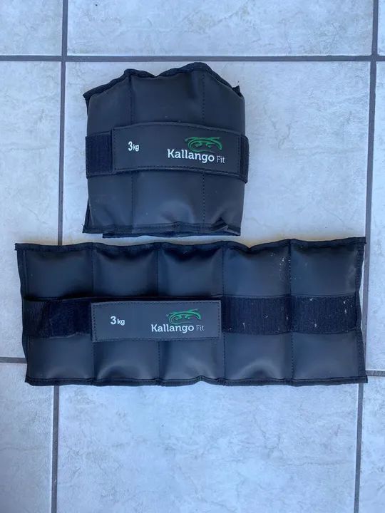 Caneleira Kallango Profissional Emborrachada Preta 3kg<br>
