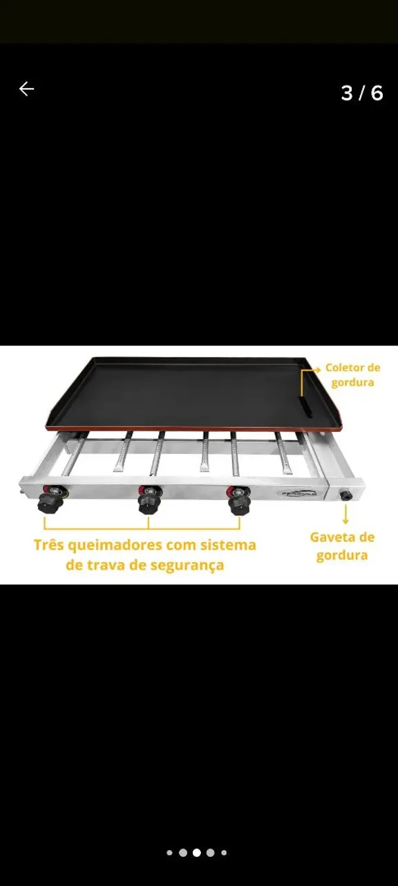 Chapa a gás R$1.200