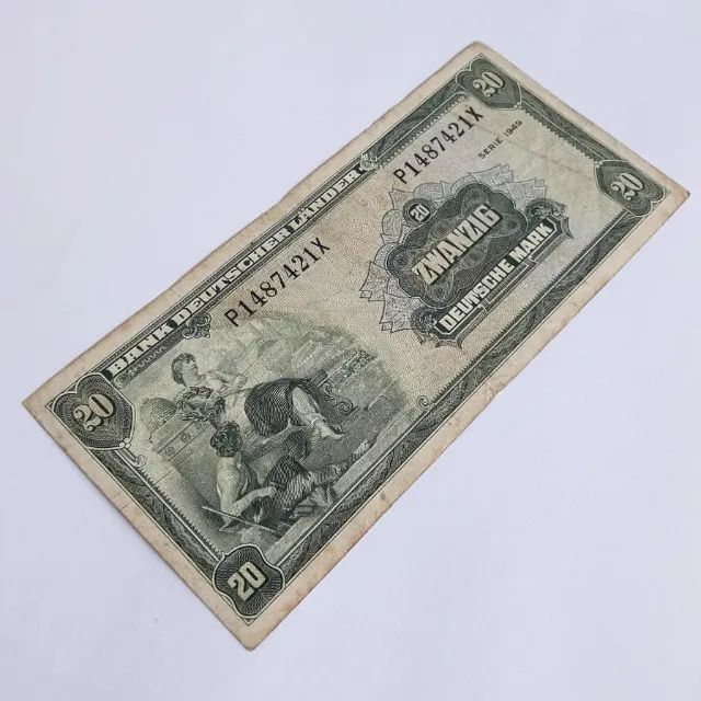 Rara Cédula, Alemanha, 20 Deutsche Mark Ano 1949, P# 17 Mbc - Foto 2