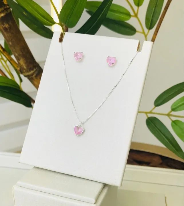 Conjunto de Colar e Brincos de Prata  - Foto 2