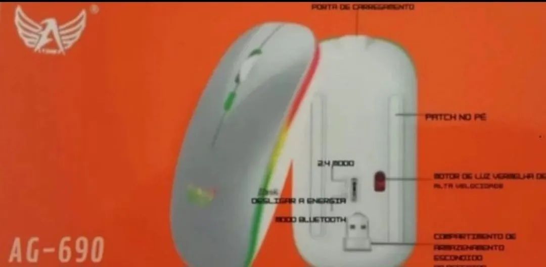 Mouse sem fio 2.4G Bluetooth  Recarregável  - Foto 3