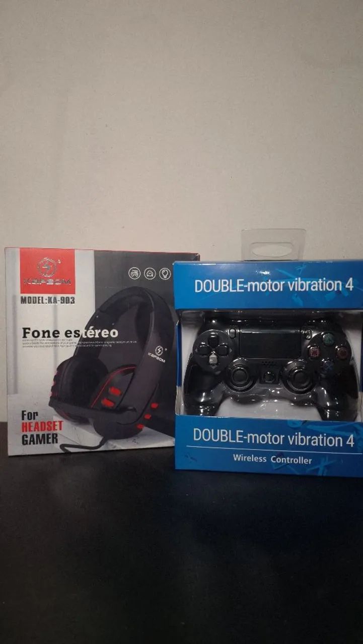 Headset Gamer + Controle Wireless PS4