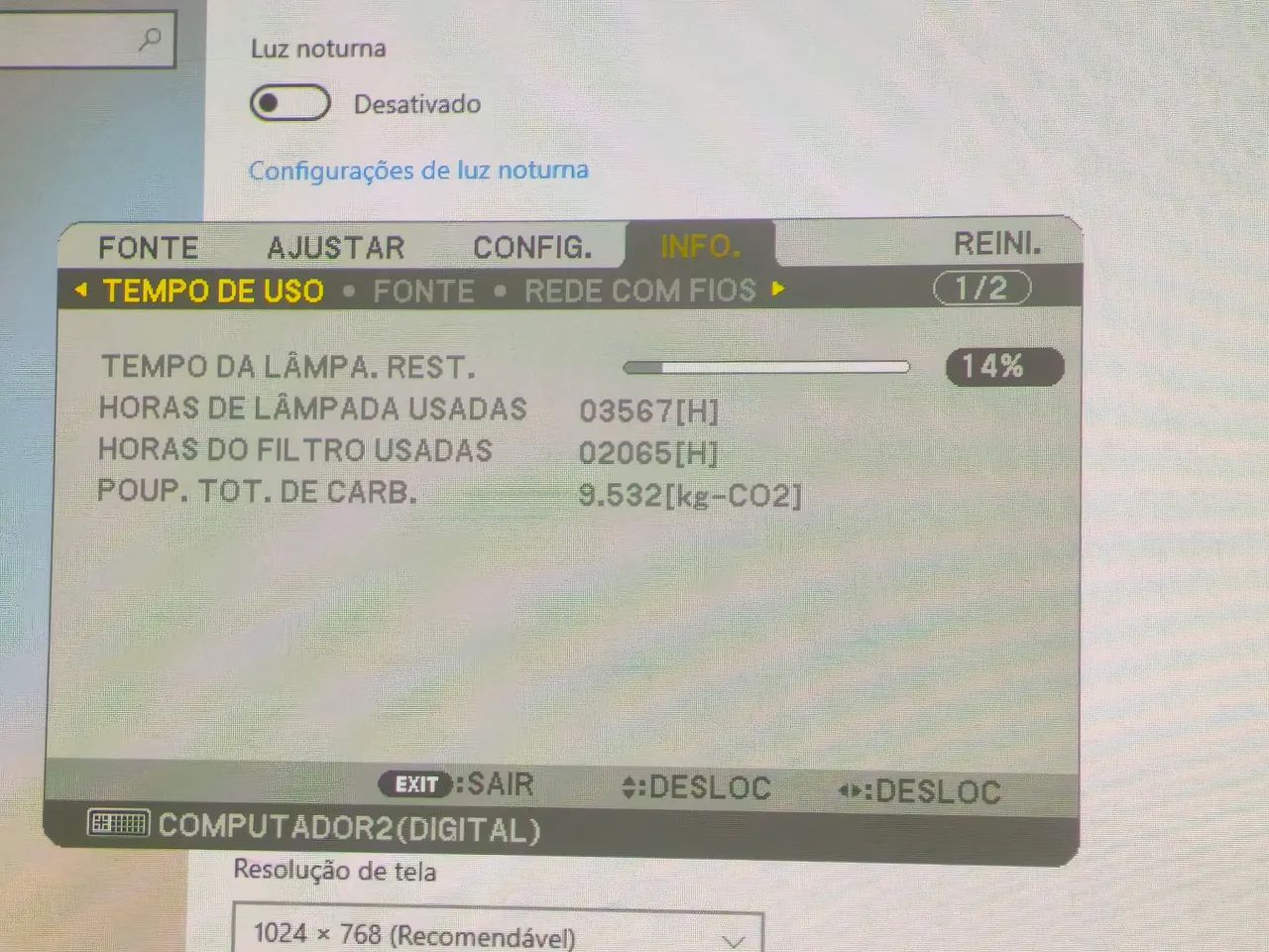 Projetor Epson NP510 - (Pouco Uso) - Foto 5