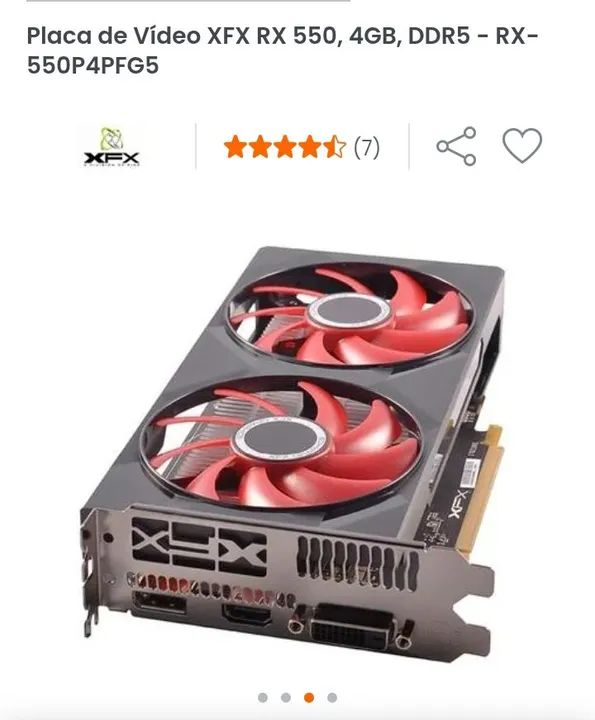 Radeon Rx 550 Olx Graphics Cards Xfx Amd Radeon Rx 550 4gb Rx 550