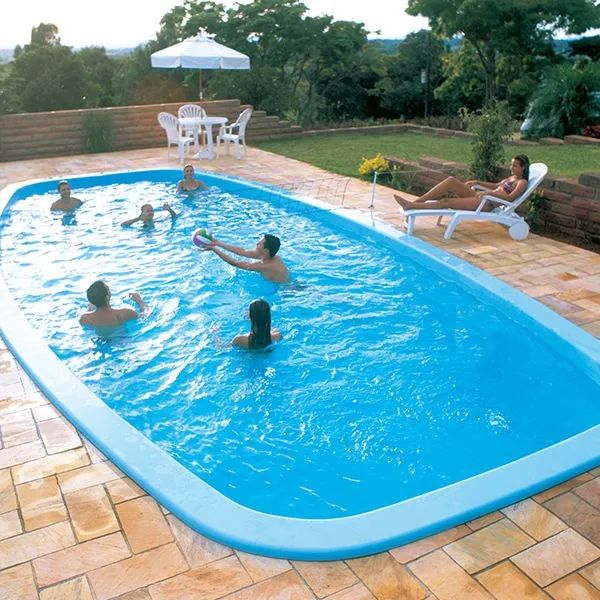 Piscina de fibra 8,0 x 4,0 x 1,40m - Nova de fábrica - Leia a Descrição