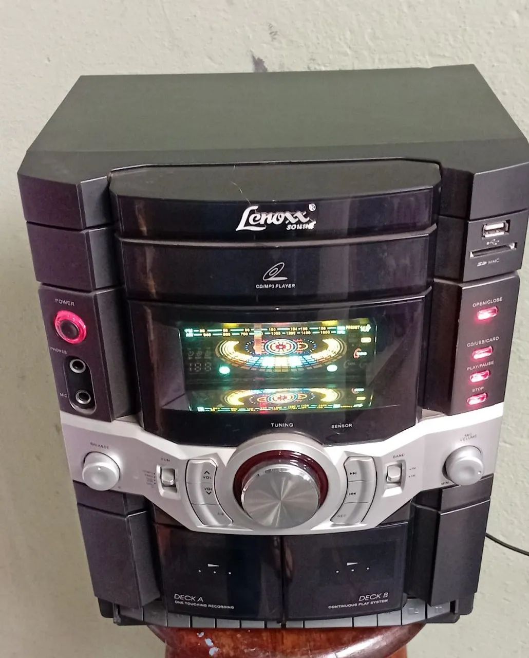 Mini System Lenoxx Sound  sem as caixas