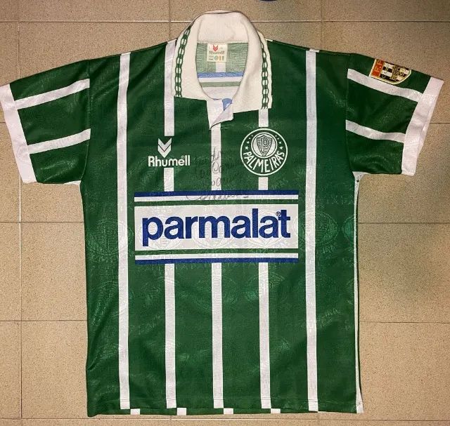 Camisa Palmeiras Parmalat 1994 Edmundo - Rhummel Usada em Jogo  - Foto 5