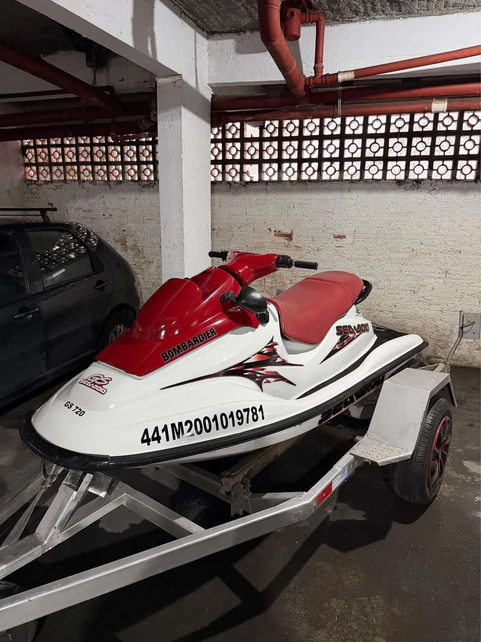 Jet ski sea doo 2001 branco com vermelho  - Foto 5
