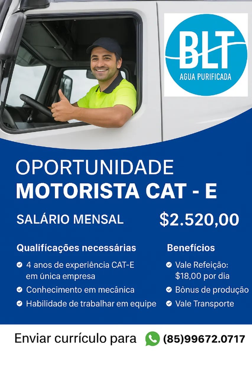 MOTORISTA CARRETEIRO CAT-E
