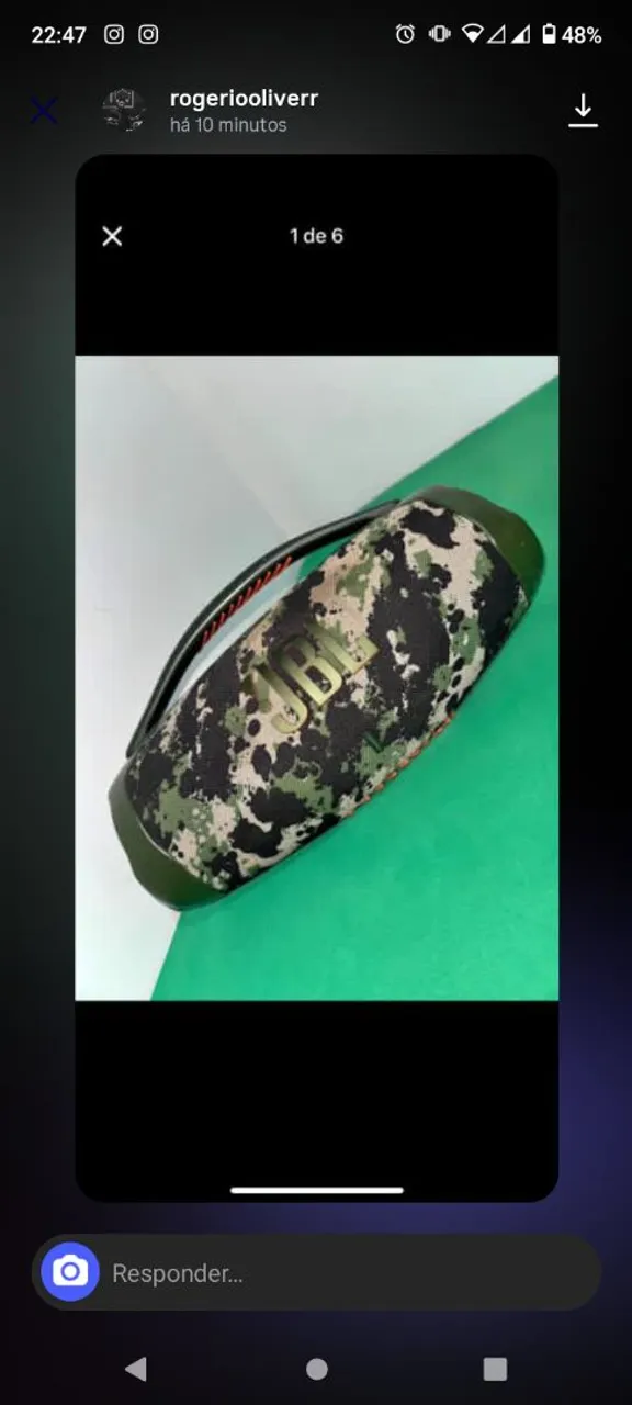 Caixa de Som JBL Camuflada