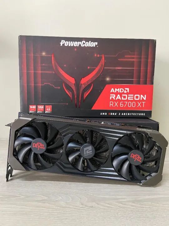 Placa de video Amd Radeon Rx 6700xt 12gb Red Devil Power Color