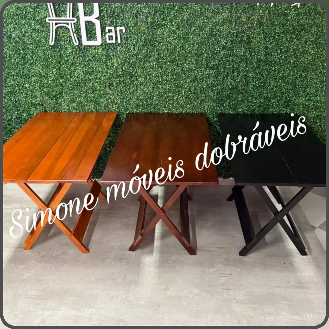 Jogo de mesa 1,20x70 bar restaurante adega residência outros  - Foto 3