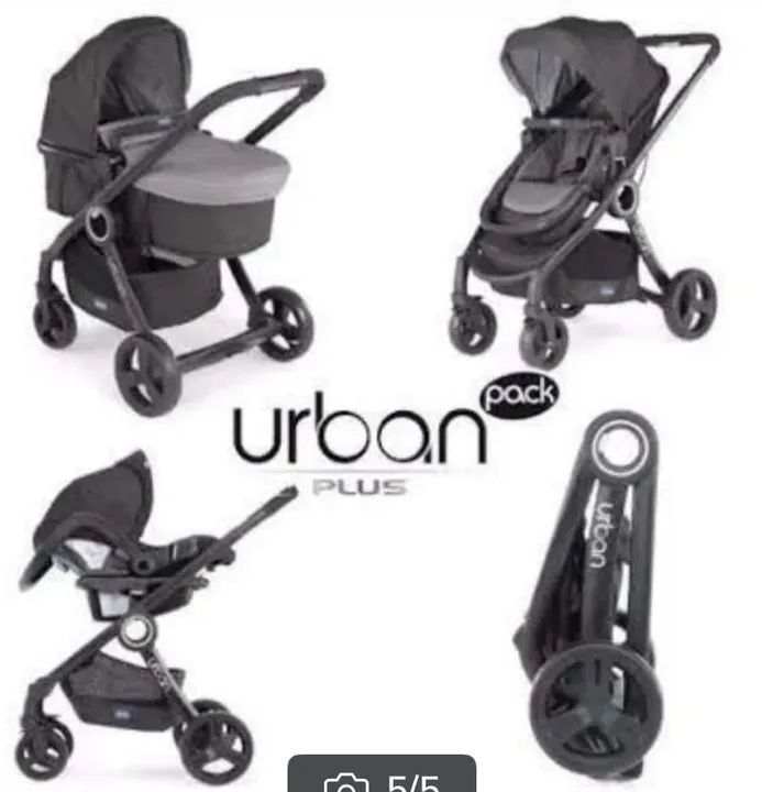 Carrinho de bebê com cesto chicco urban - Foto 4