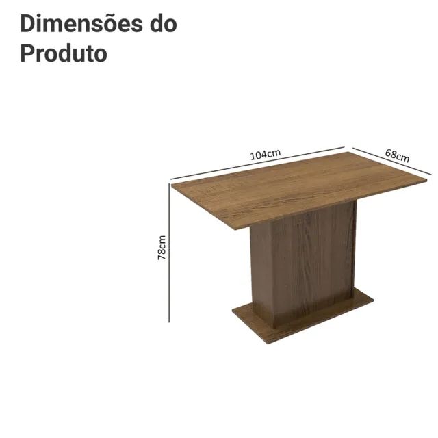 MESA RETANGULAR 100% MDF 