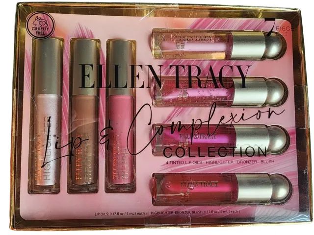 Conjunto Ellen Tracy para Lábios e Pele (4 Óleos Labiais, 1 Blush, 1 Bronzer, 1 Iluminador - Foto 4