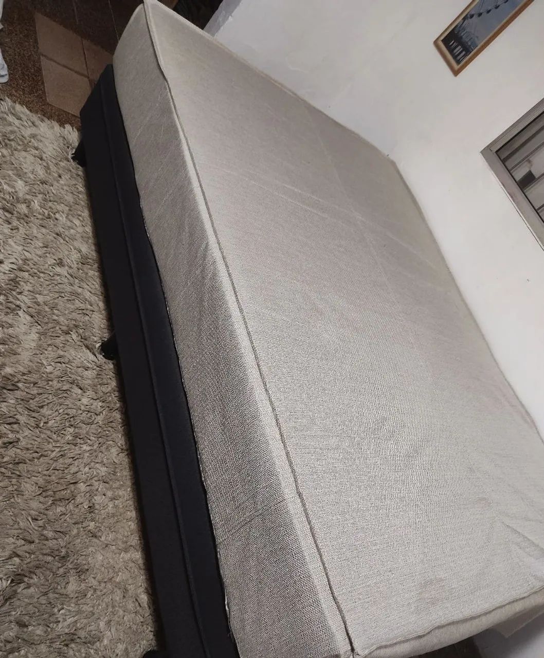 Cama Box de Casal com colchão usado.Entrego grátis dependendo onde. - Foto 3