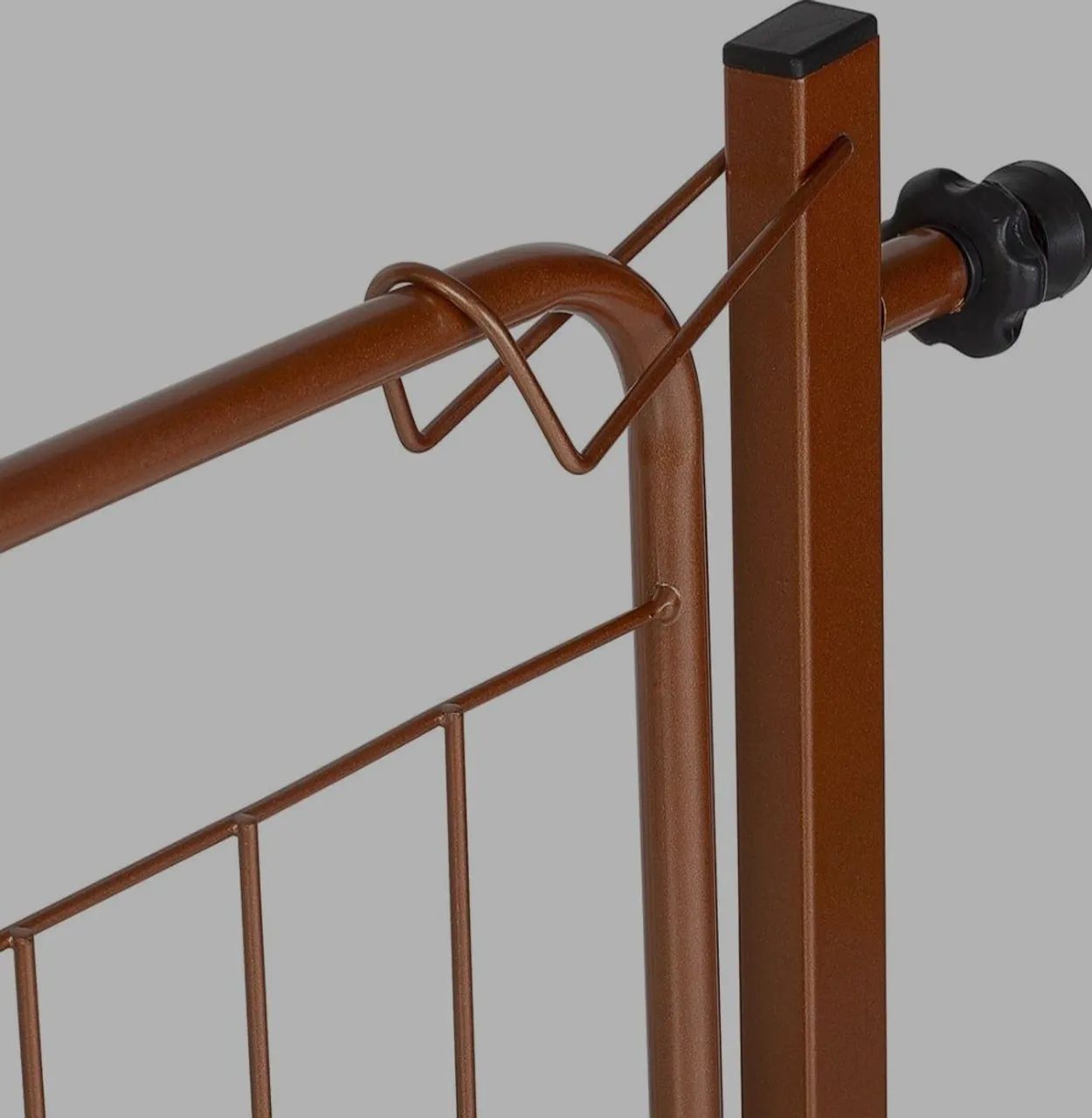 Portão Pet Para Cães e Bebês Largo 69 a 84cm Com Extensor 10cm Cor Bronze - Foto 4