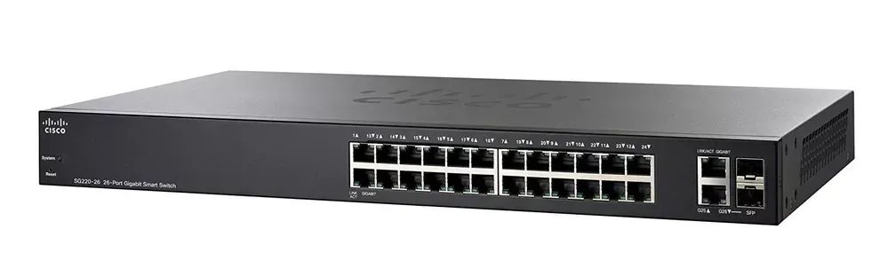 Switch 24 portas Cisco SF112-24-NA - 24 portas 10/100Mbps + 2