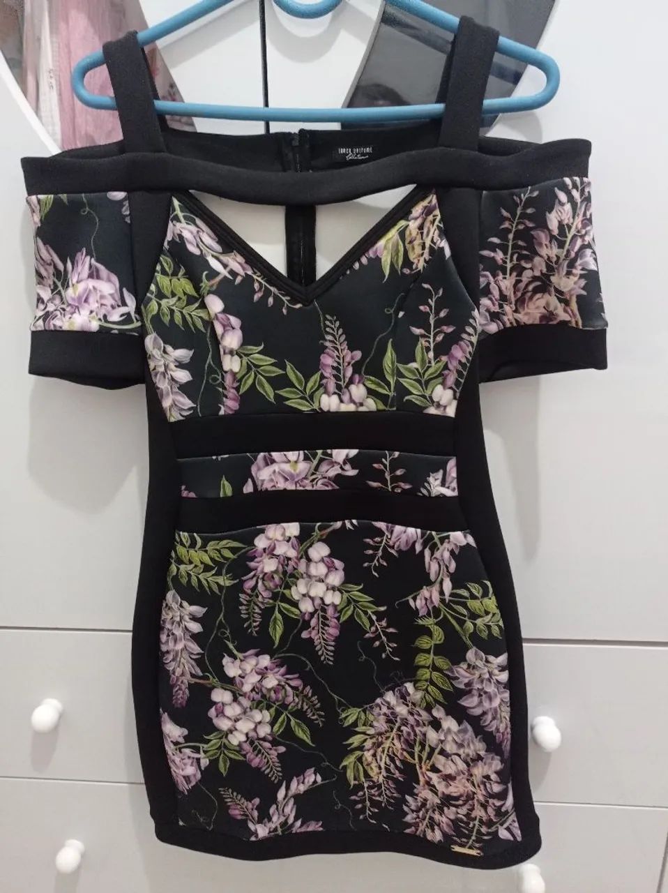 Vestido Floral Preto Lança Perfume M