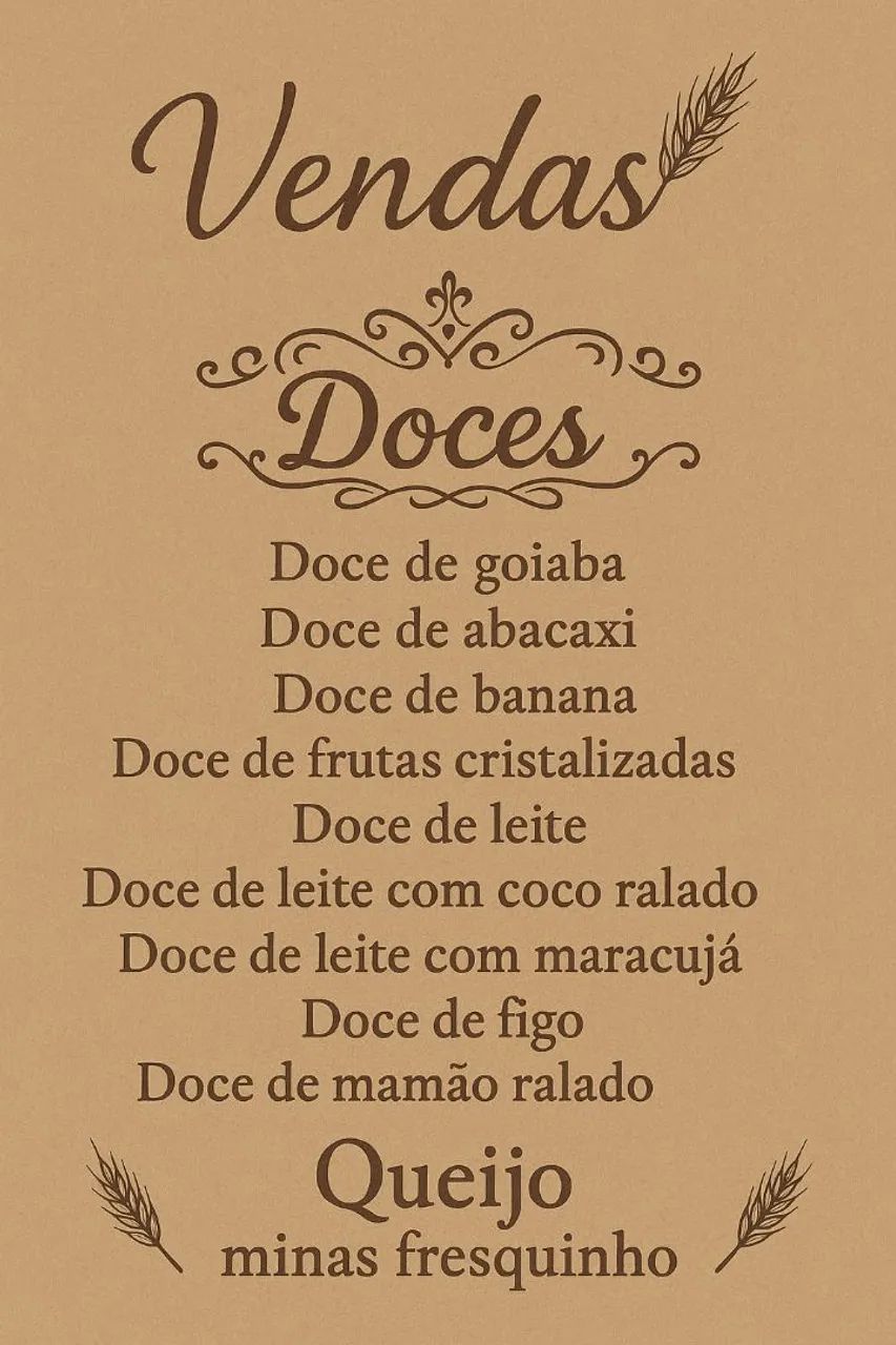Doces e Queijo Minas Fresquinho