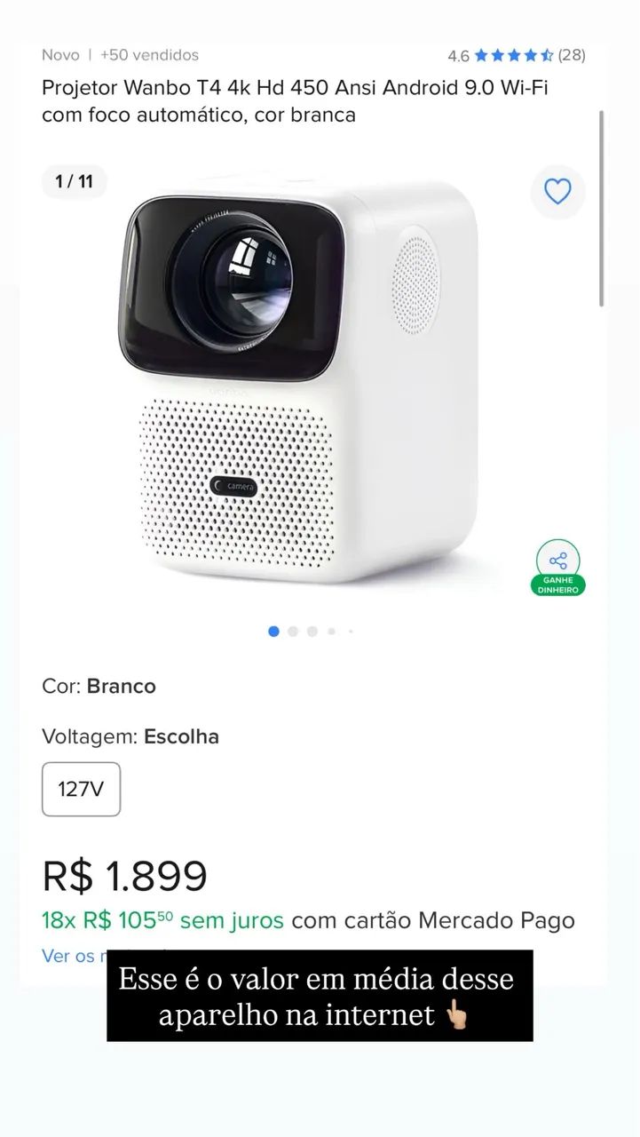 Projetor Wambo T464522266850561121