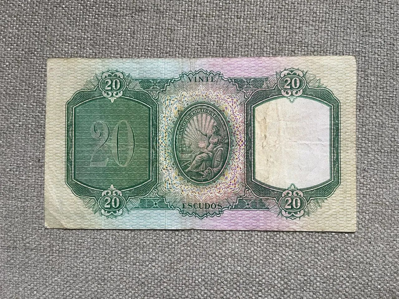 Antiga nota 20 escudos 1944 - Foto 3